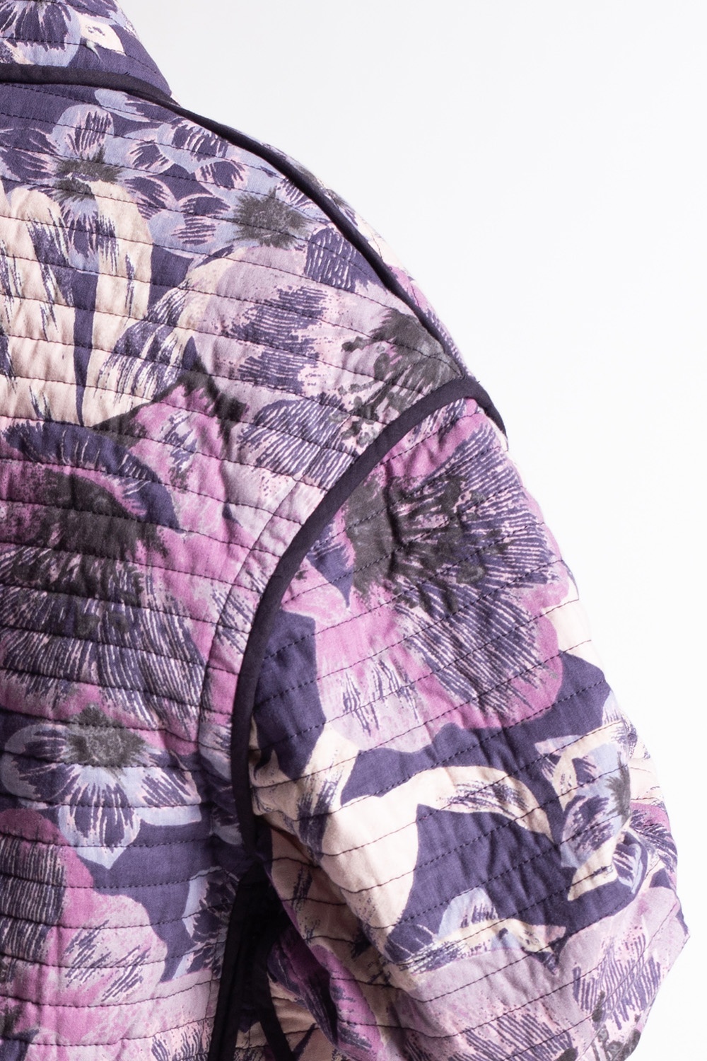 Floral - high-neck buttoned-up jacket Fit Blue Floral - high-neck buttoned-up jacket Fit Blue